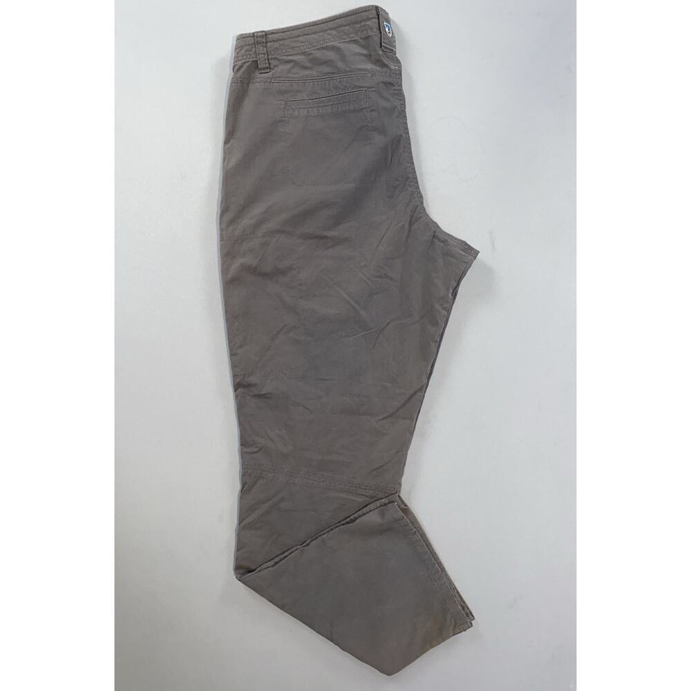 KUHL Women's Spire Roll-Up Stretch Cotton Blend Hiking Pants. Washed Gray, 16R.